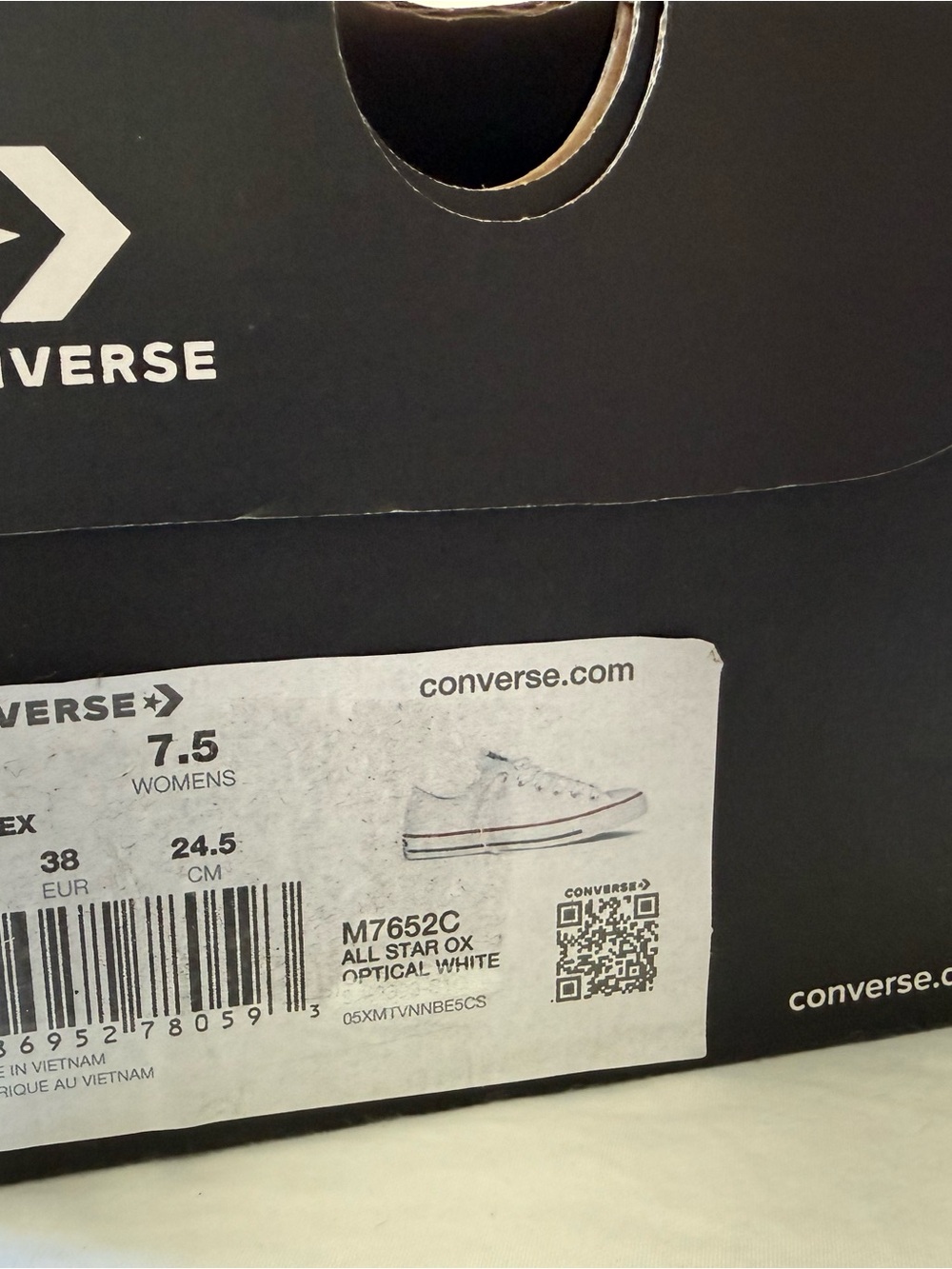 NIB Converse All Star OX optical white trainers low top sneakers - Picture 2 of 8